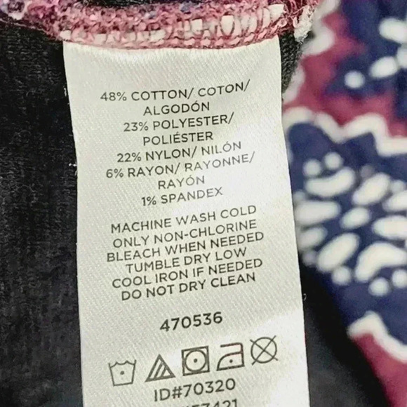 Loft Gauze Short Sleeve printed Shift Dress 10 - Picture 7 of 8